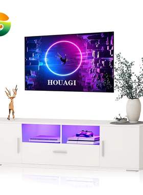 TV Stand热销板式家具带LED灯带储物外贸工厂电视柜