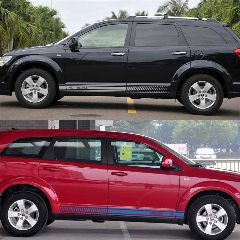 适用于菲亚特freemont菲跃侧裙汽车贴纸汽车拉花改装车贴A1699