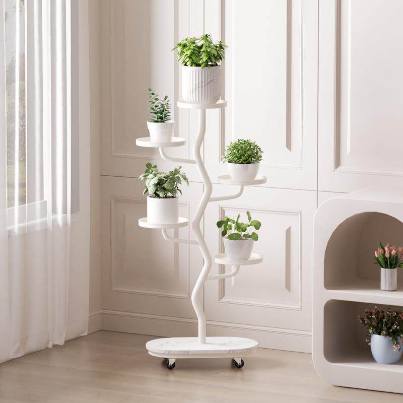 客厅阳台落地式专用花架多层可移动铁艺置物架室内盆景摆放架