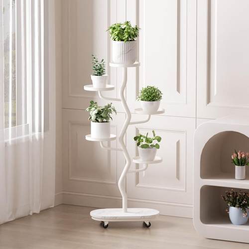 客厅阳台落地式专用花架多层可移动铁艺置物架室内盆景摆放架