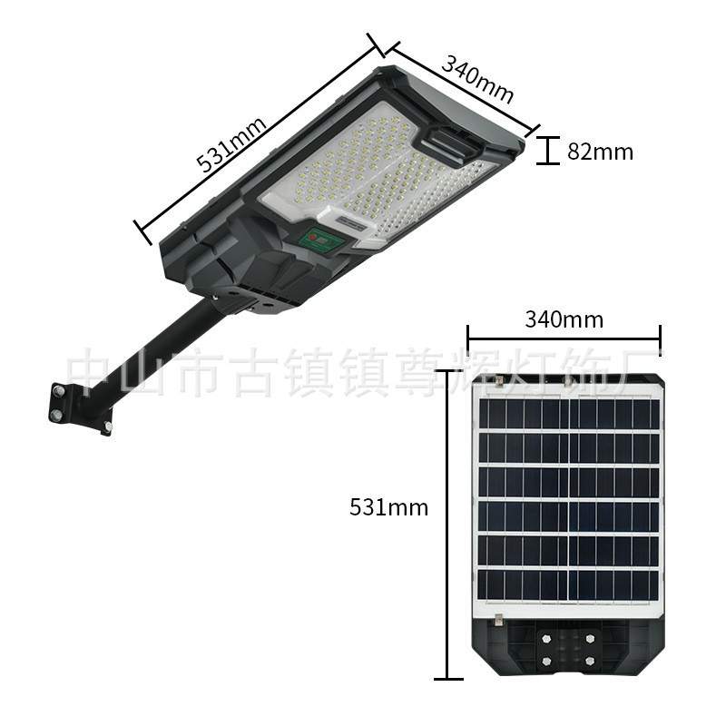 新款太阳能路灯太阳能感应灯 户外庭院灯带电量显示高亮led透镜灯