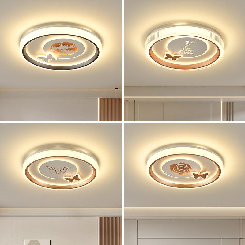 卧室灯现代轻奢圆形客厅led灯创意个性玄关走廊吸顶灯2023年新款