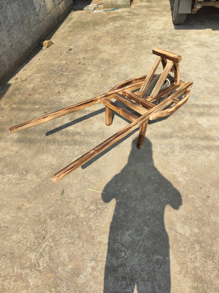 独轮手推车木质认知摆件摆设手推车小推车玩具幼儿园传统商用