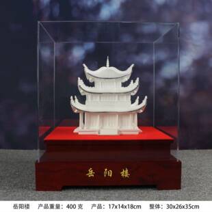 岳阳楼足银摆件承接生产微缩古建筑模型古塔楼