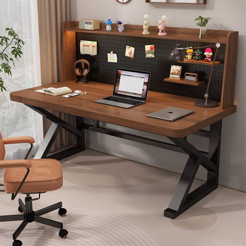 实木电脑桌台式家用办公桌子卧室双人加厚电竞桌学习桌书桌书桌