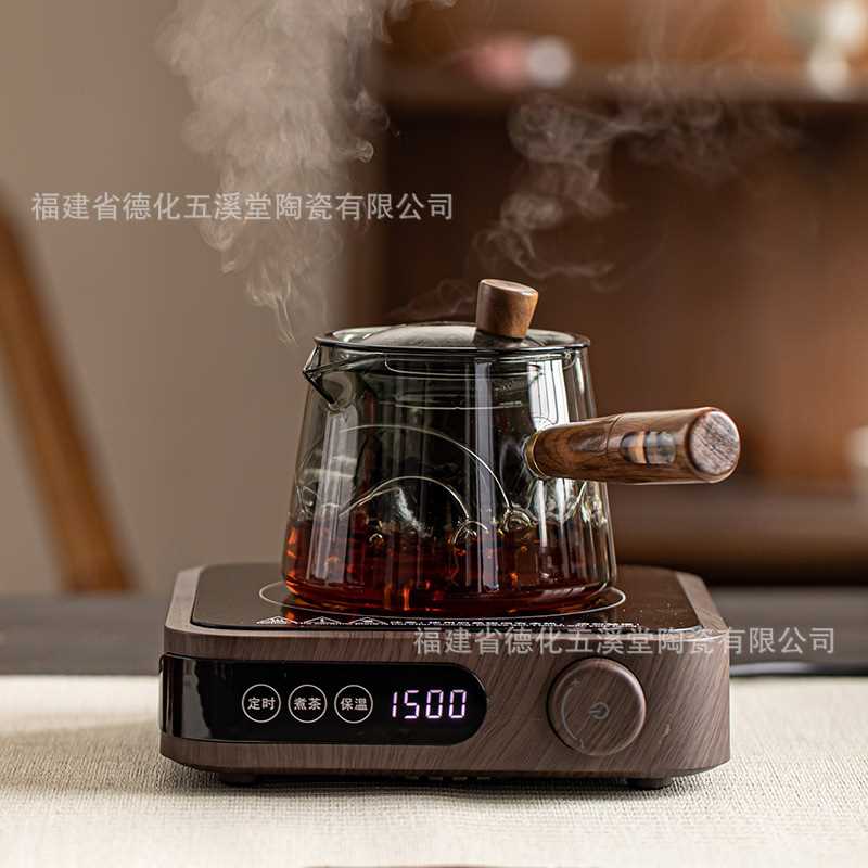 电陶炉煮茶玻璃煮茶壶家用泡茶壶套装耐高温玻璃过滤侧把单壶茶具