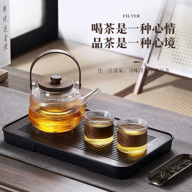 玻璃煮茶壶单壶耐高温电陶炉专用煮茶器家用泡茶壶提梁烧水壶茶具