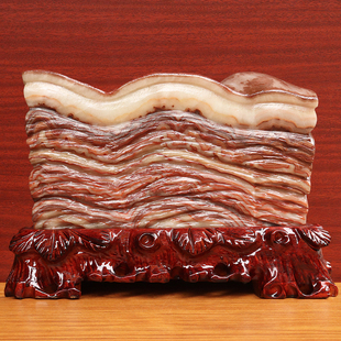 天然石材奇石摆件猪肉石34 7cm10481g五花肉桌面雕刻石摆件