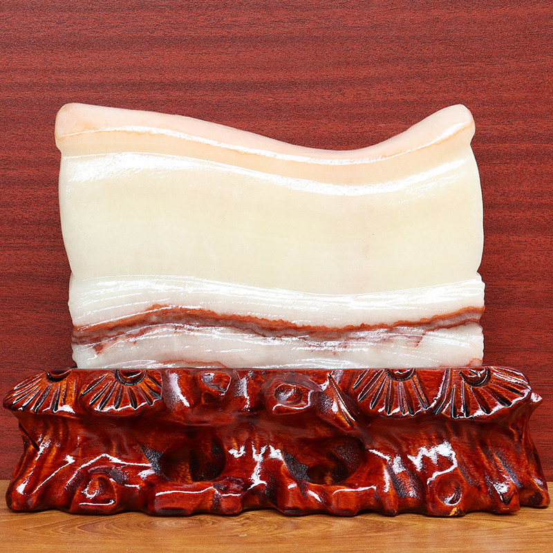 天然石材奇石摆件猪肉石22*16*2cm1449g五花肉桌面装饰雕刻石摆件,家居饰品,石雕,淘宝优惠券,粉丝福利购,淘宝优惠卷