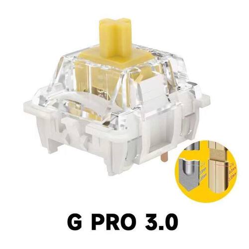 佳达隆Gpro3.0 G银G黄G白轴手润28g客制化机械键盘游戏码字轴体