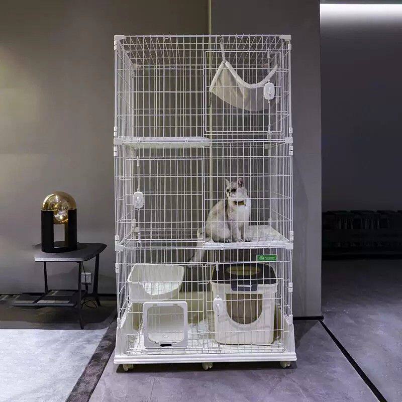 创逸猫笼子家用大码超大自由空间猫别墅室内带猫门双三四层