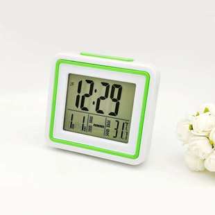 静音多功能大屏语音报时钟万年历电子闹钟真人报温度年月日床头钟