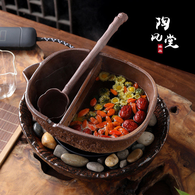 陶瓷带盖煮茶器古法合璧煮茶碗围炉白茶煮茶罐电陶炉泡茶碗煮茶壶