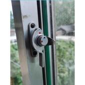 90型铝合金门窗锁扣老式 门窗月牙勾窗锁 推拉平移窗户月牙锁搭扣