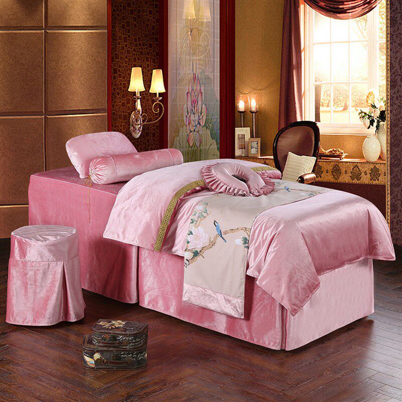 若比邻美容院四件套美容床罩四件套医美纹绣按摩熏蒸床罩美容院