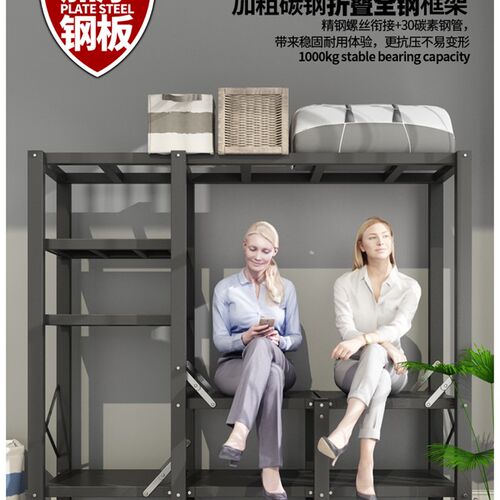 简易布衣柜家用卧室收纳组装挂衣橱全钢架加粗加固结实耐用收纳柜