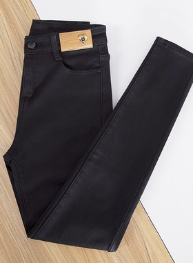 设计感黑色牛仔裤女小脚裤2024年新款春显瘦紧身弹力铅笔裤