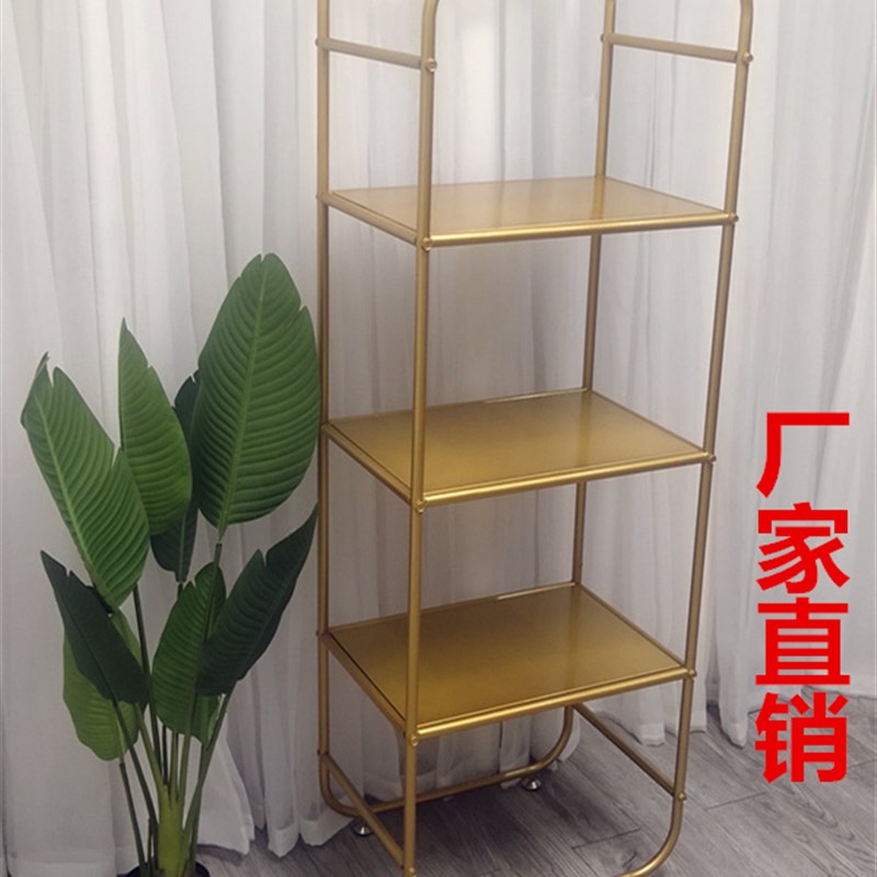 铁艺服装店包衣服展示架落地女装店置物架创意多层直播鞋摆放货架