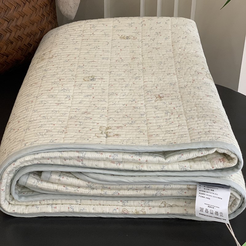 大鹅床盖韩国小清新碎花双面纯棉单件四季通用全棉绗缝床单不起皱