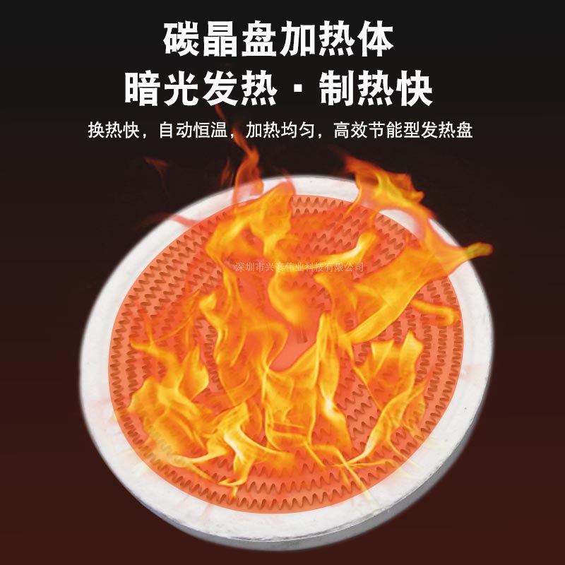 小太阳取暖器发热盘1000W碳晶铝盘卤素发热丝加热灯管电暖扇配件