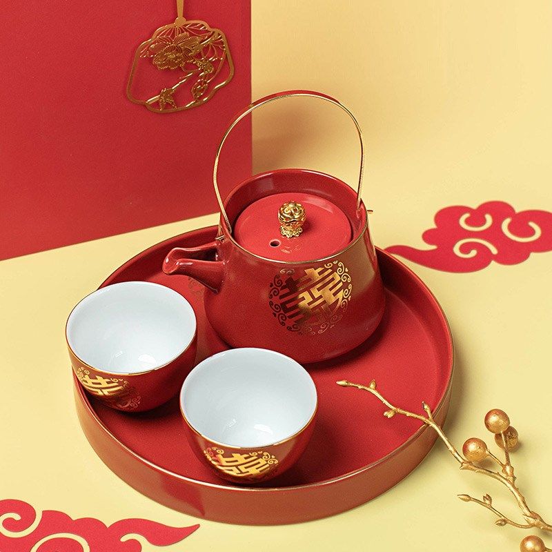 结婚改口敬茶杯套装新婚陪嫁红色高档陶瓷茶壶茶具送新人婚庆用品,节庆用品/礼品,喜碗/敬茶杯,淘宝优惠券,粉丝福利购,淘宝优惠卷