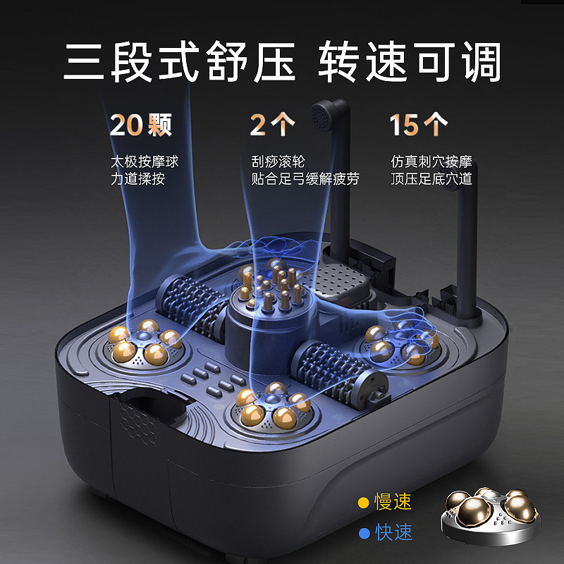 热恋杀菌泡脚桶家用全自动加热恒温足浴盆洗脚高深养生过小腿按摩