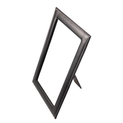 台式化妆镜子梳妆镜PU皮革镜便携镜随身折叠镜高清 超大号