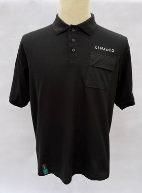 新款领克工作服4s店夏季黑色短袖T恤POLO衫销售顾问前台营销工装