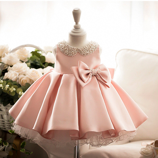 儿童婚纱花童婚礼公主裙结婚伴童女宝婴儿周岁礼服夏季蓬蓬纱女童