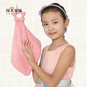 3条装 厨房卫生间擦手毛巾吸水抹布多功能清洁巾 珊瑚绒擦手巾挂式