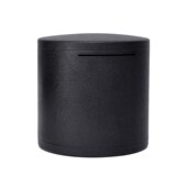 2023新款 黑色圆形磨砂不锈钢存钱只进不出儿童成人打不开储钱箱