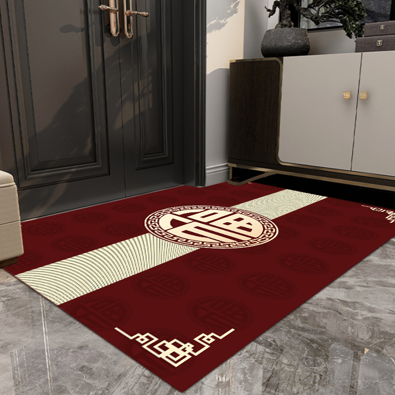 新中式入户门地垫进门脚垫入户地毯门口玄关客厅家用喜庆高端门垫