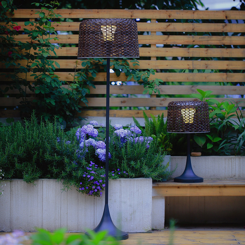 户外灯防水别墅庭院草地露台灯室外落地灯手工编织藤艺园林草坪灯,家装灯饰光源,草坪灯,淘宝优惠券,粉丝福利购,淘宝优惠卷