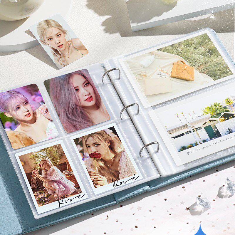 a5卡册追星活页内页3寸4寸小卡6寸明信片收纳册卡片收纳册四格满
