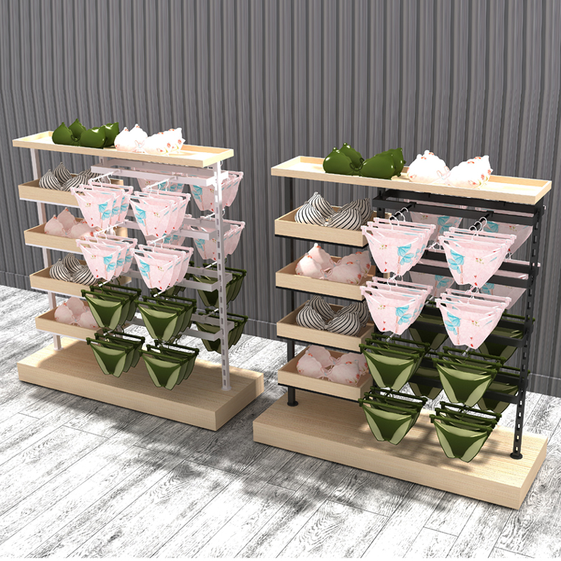 靠墙内衣货架展示柜多功能女装袜子落地中岛饰品挂钩儿童店陈列台