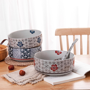 景德镇日式陶瓷大汤碗8英寸大号面碗汤碗家用排骨汤碗釉下彩餐具