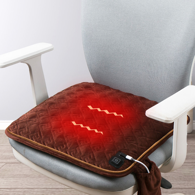 电加热坐垫办公室座椅加热垫usb小电热毯智能发热椅垫插电式暖垫