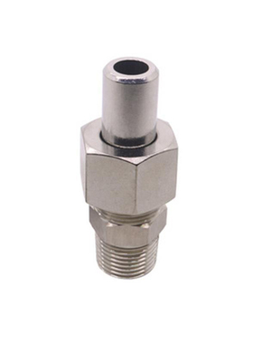 不锈钢304焊接直通终端英制ZG1/2-D14mm对焊活接头单焊锥螺纹丝口