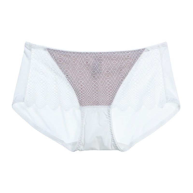 D78重璞内裤女薄款舒适透气三角裤中腰提臀性感蕾丝打底裤紫霞