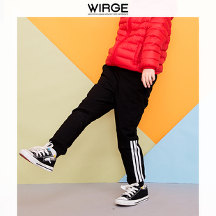 韦氏童装儿童羽绒裤秋冬新款宝宝裤子男女童装裤子冬四面弹羽绒裤