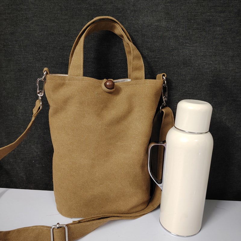 传家壶mini双杯套帆布手提斜挎布袋隔层内里户外茶具收纳耐用加厚