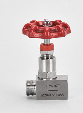 304不锈钢针形阀内外丝J21W一160P内外螺纹高压针阀压力表停止阀