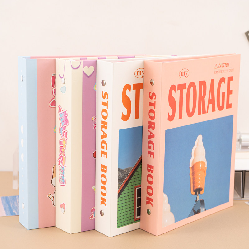 A5纸款4宫格拍立得3寸照片追星小卡专辑收集收纳6孔夹子活页相册