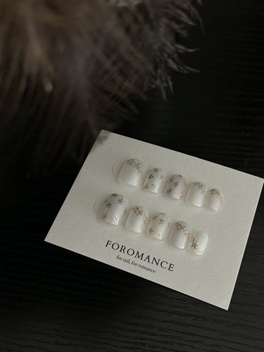 Foromance.【岁稔 】以珠光白白与淡粉为基底 短方圆 扁甲友好