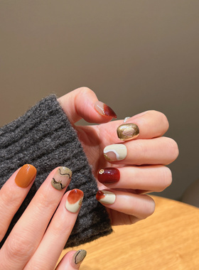 Foromamce.【暮色梅酒】梅子酒色微醺感 扁甲友好 纯手工 穿戴甲