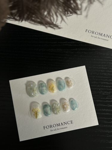 Foromance.【青釉】薄荷绿色 浅青蓝 朦胧质感 短方圆 扁甲友好