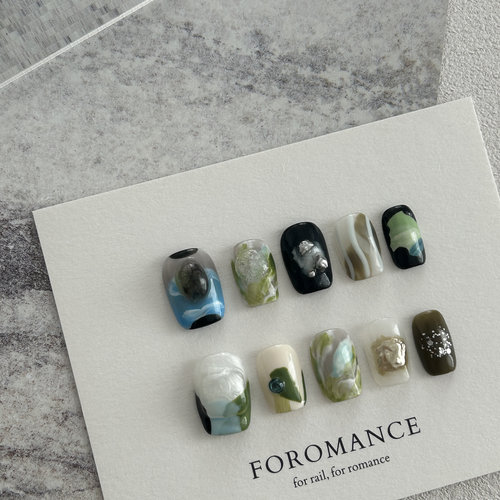 Foromance.【阿勒泰】植物学系配色 自然氛围 纯手工穿戴甲