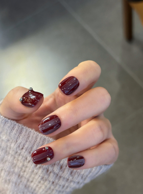 Foromance.【玫瑰的故事】系列 红玫瑰 短方圆 穿戴甲