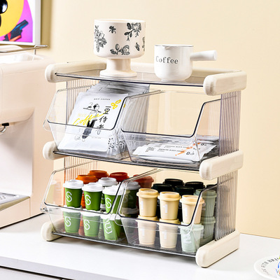 茶包收纳盒胶囊咖啡包盒茶具茶叶整理盒办公室茶水间分类展示架
