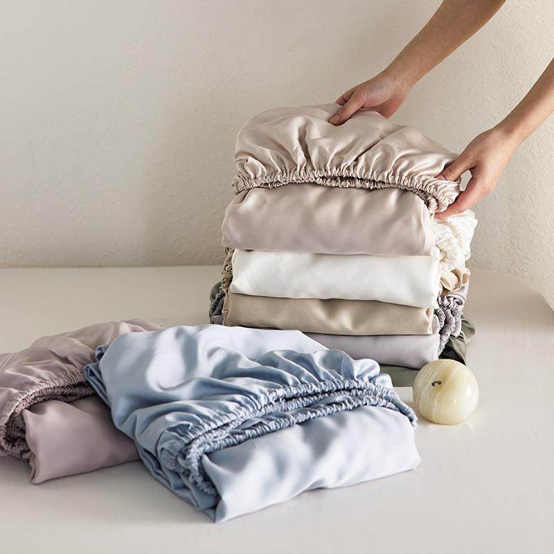 凉感夏季A类纯色兰精天丝床单冰丝裸睡床笠双人席梦思保护套